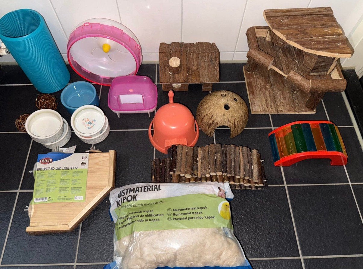 Hamster spullen, 18l katoen en 10kg hennepvezel, Ophalen of Verzenden, Gebruikt, Verzorging