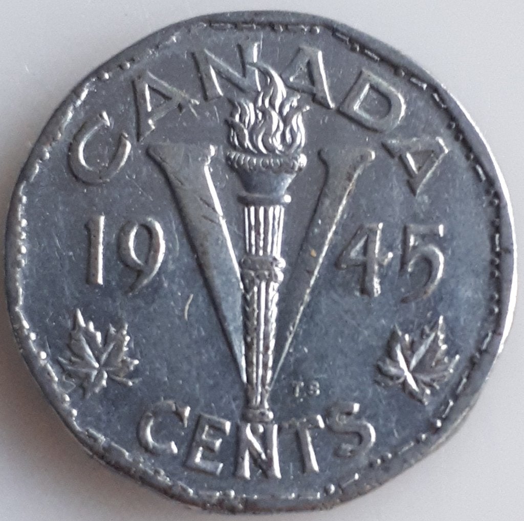 CANADA : 5 CENT 1945 KM 40a XF, Ophalen of Verzenden, Noord-Amerika, Losse munt