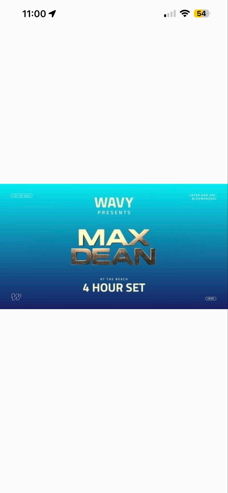 Max dean wavy, Tickets en Kaartjes, Concerten | House, Techno en Trance, Drie personen of meer, Maart