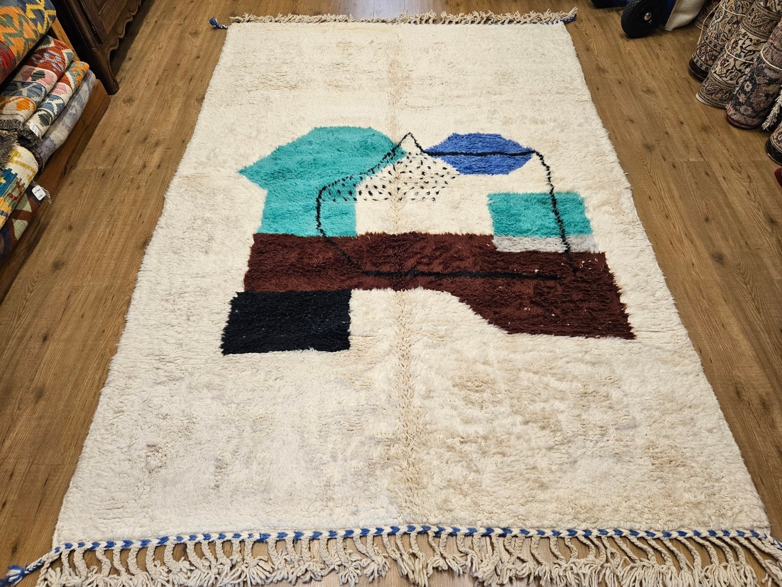 Handgeknoopt oosters tapijt beni mrirt 292x200, Huis en Inrichting, Info@SlatsAntiek.nl, Ophalen of Verzenden, 200 cm of meer