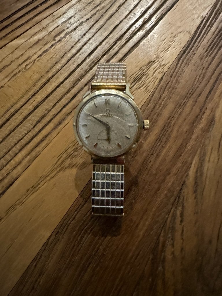 verguld Omega horloge, Gebruikt, Polshorloge, Ophalen of Verzenden, Omega