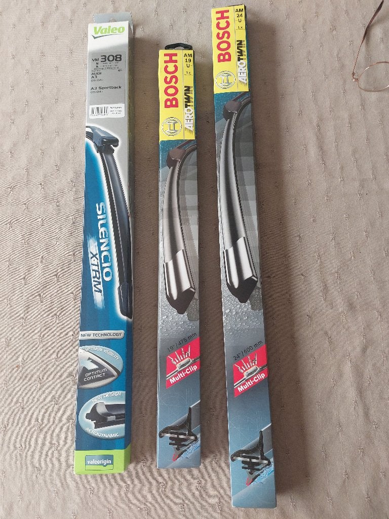 Bosch Aerotwin +Valeo Silencio ruitenwissers (tot.3st), Ophalen of Verzenden, Nieuw, Audi