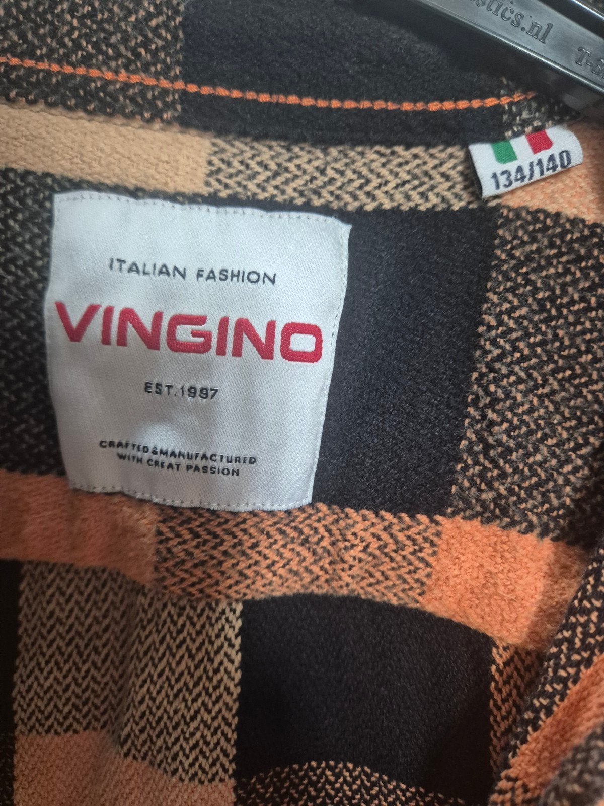 Vingino geruite blouse maat 134/140, Gebruikt, Overhemd of Blouse, Ophalen of Verzenden, Vingino