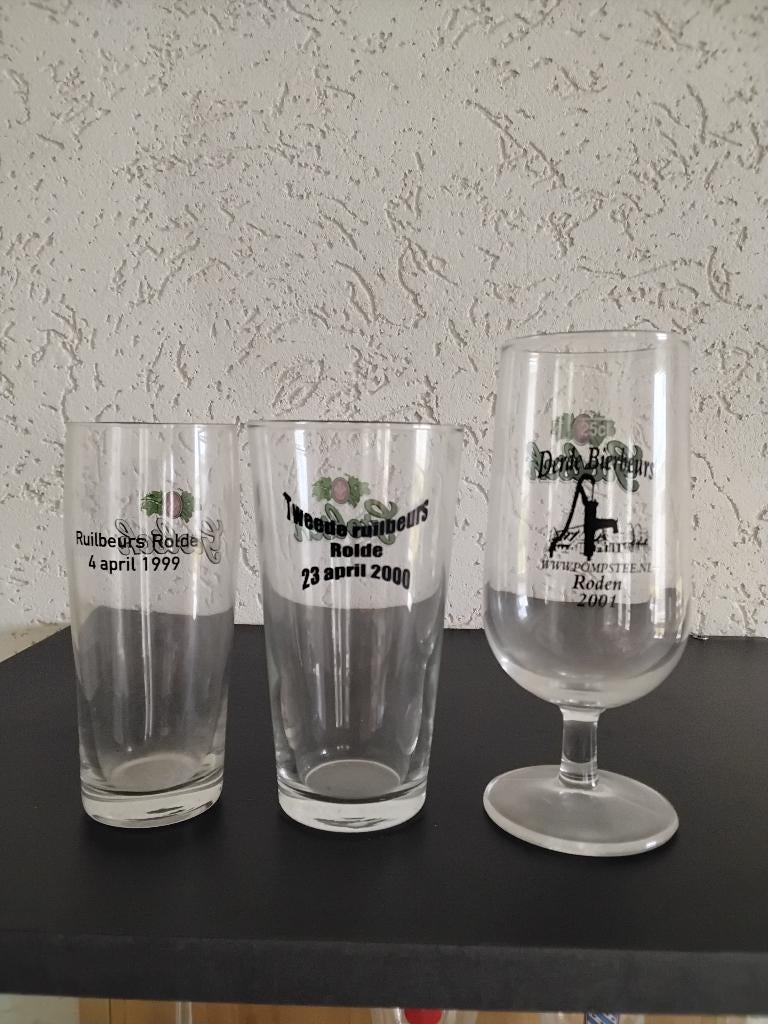 3 grolsch bierglazen met opdruk, Verzamelen, Biermerken, Ophalen of Verzenden, Nieuw, Glas of Glazen, Grolsch