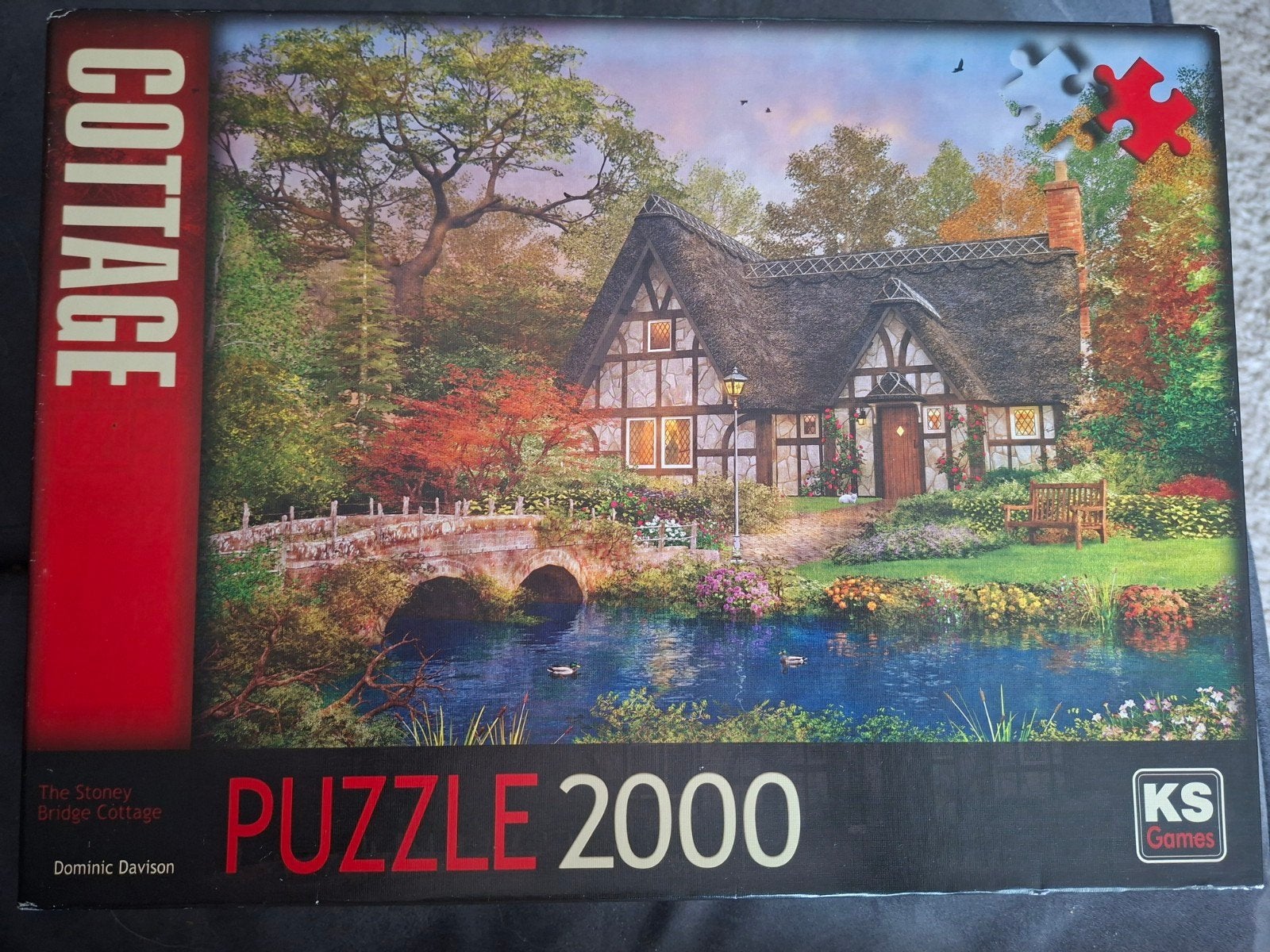 KS Games puzzel 2000 stukjes The Stoney Bridge Cottage, Ophalen, Meer dan 1500 stukjes, Zo goed als nieuw, Legpuzzel
