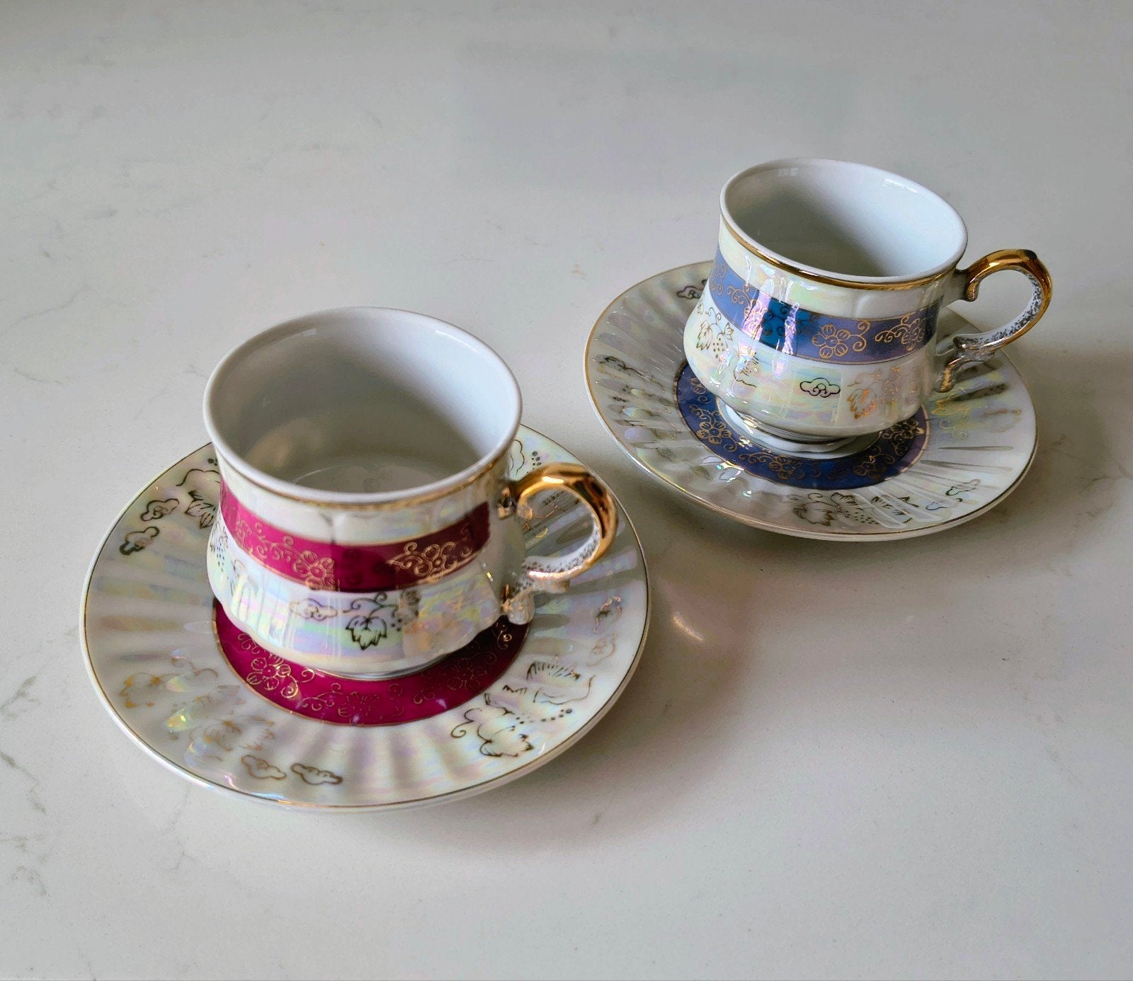 Set van 2 Duchess porseleinen kopjes en schotels, Ophalen of Verzenden