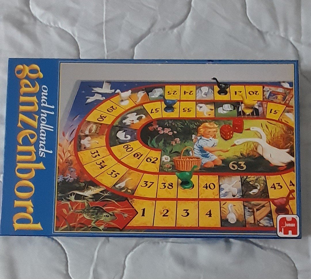 Oud Hollands Ganzenbord - Klassiek Bordspel - nieuw., Drie of vier spelers, Ophalen of Verzenden, Zo goed als nieuw, Jumbo