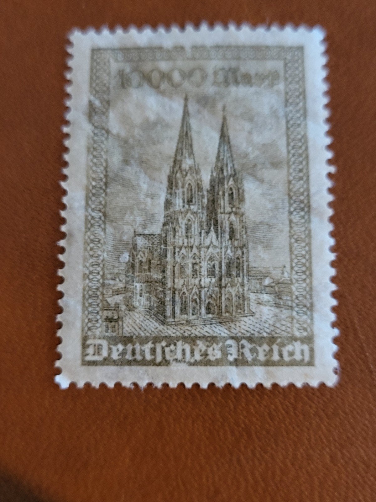 Duitse postzegel 1000 Mark met Kölner Dom, Ophalen of Verzenden