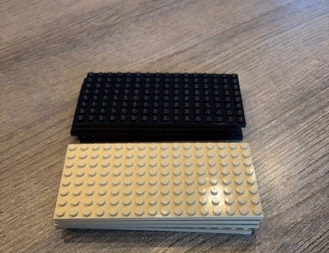 lego grondplaten 8x16 beige of  zwart, Ophalen of Verzenden, Nieuw, Grondplaat, Lego