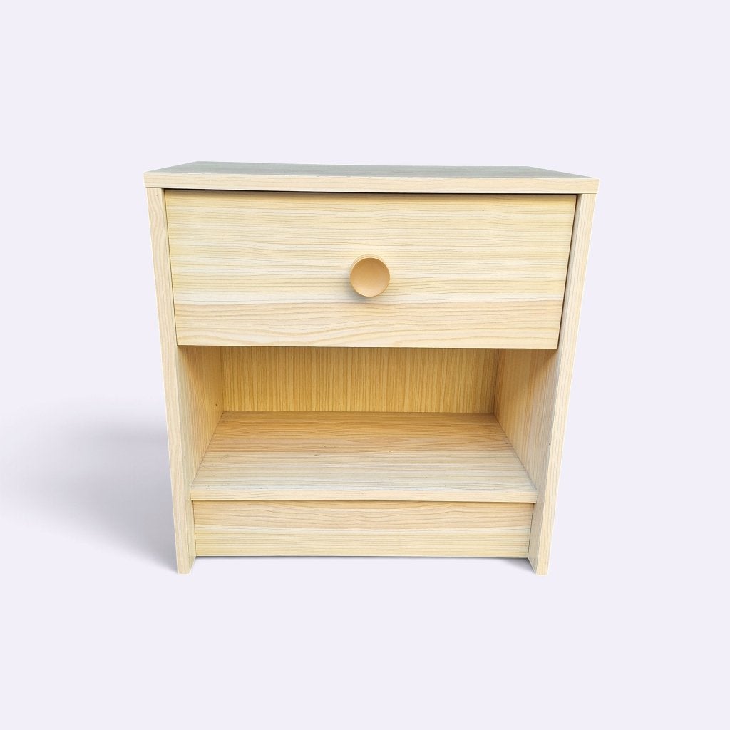 Houten Nachtkastje met Lade en Open Vak, Ophalen, Gebruikt, Onbekend, Onbekend