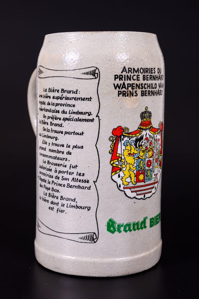 Franstalige Brand bier pul, wapen van Prins Bernhard, Verzamelen, Ophalen of Verzenden, Gebruikt, Pul(len), Brand