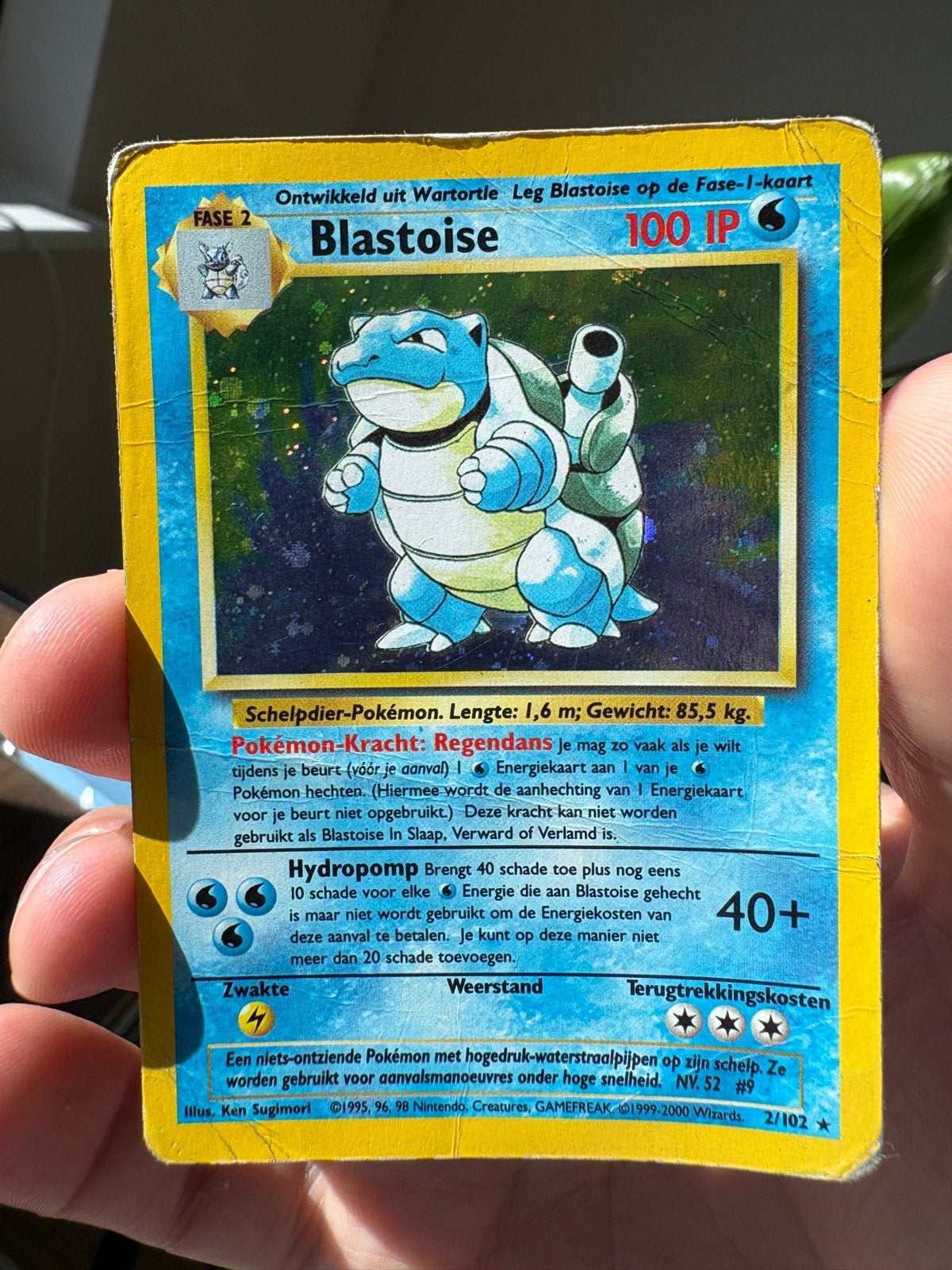 Blastoise Base Set (NED) (2/102) POOR, Ophalen, Gebruikt, Losse kaart