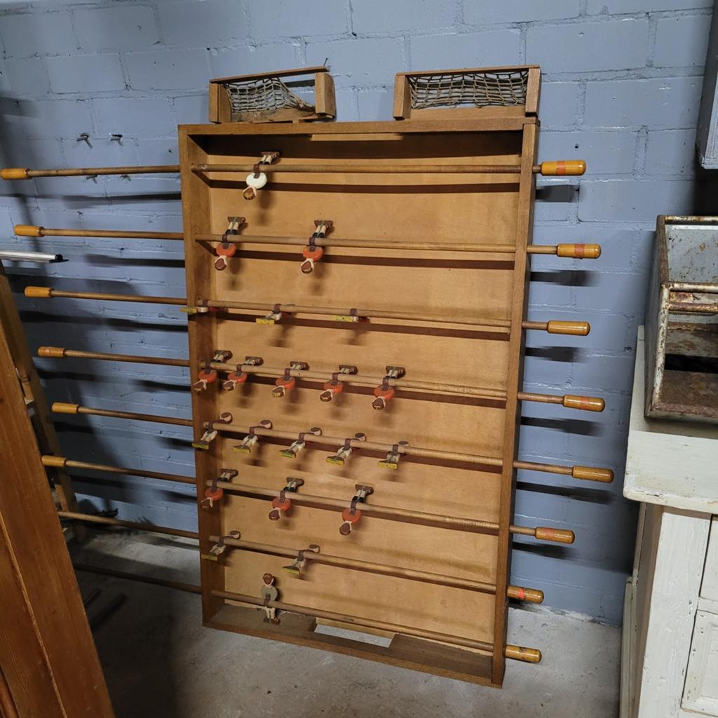 Brocante vintage oud houten voetbalspel, Ophalen