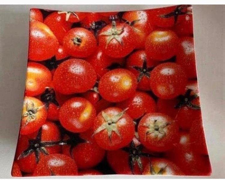 Schaal met tomaten design van ASA Selection. 23x23 cm, Huis en Inrichting, Keuken | Servies, Ophalen of Verzenden, Overige stijlen