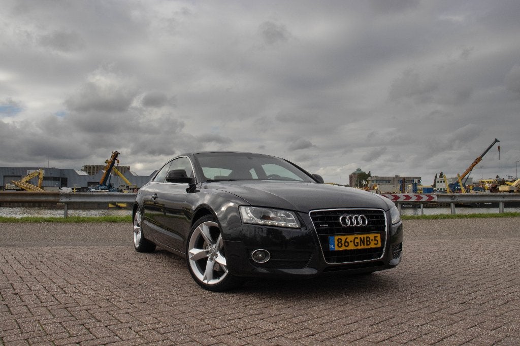 Audi A5 3.2 FSI coupe zwart 2008, Automaat, 4 stoelen, Zwart, Bruin