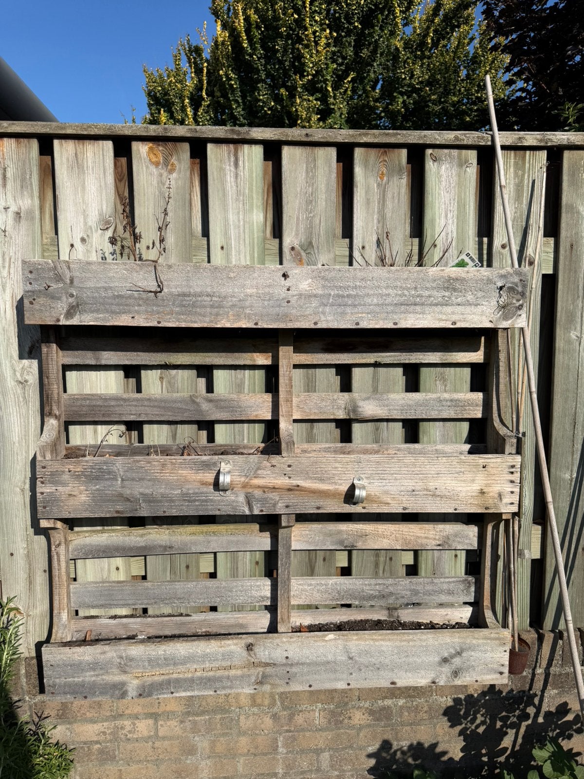 Pallet moestuinbak, Tuin en Terras, Ophalen, Zo goed als nieuw