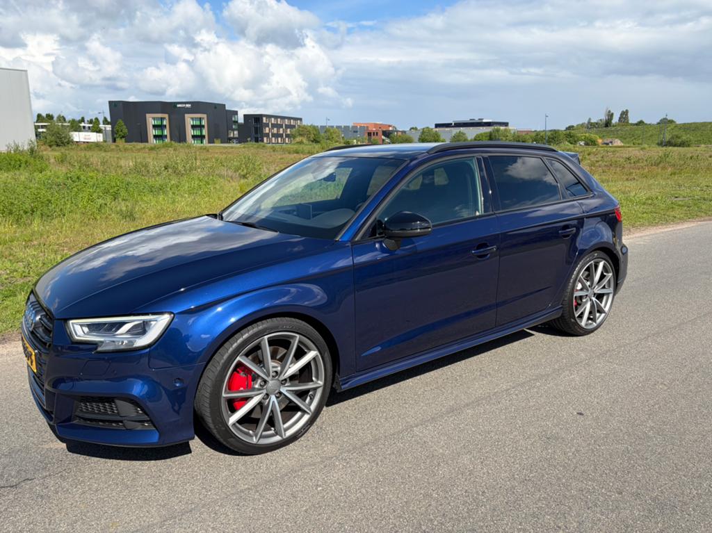 Audi S3 2.0 Tfsi 310pk Quattro S Tronic 2018 Blauw, Automaat, 15 km/l, 1440 kg, Zwart