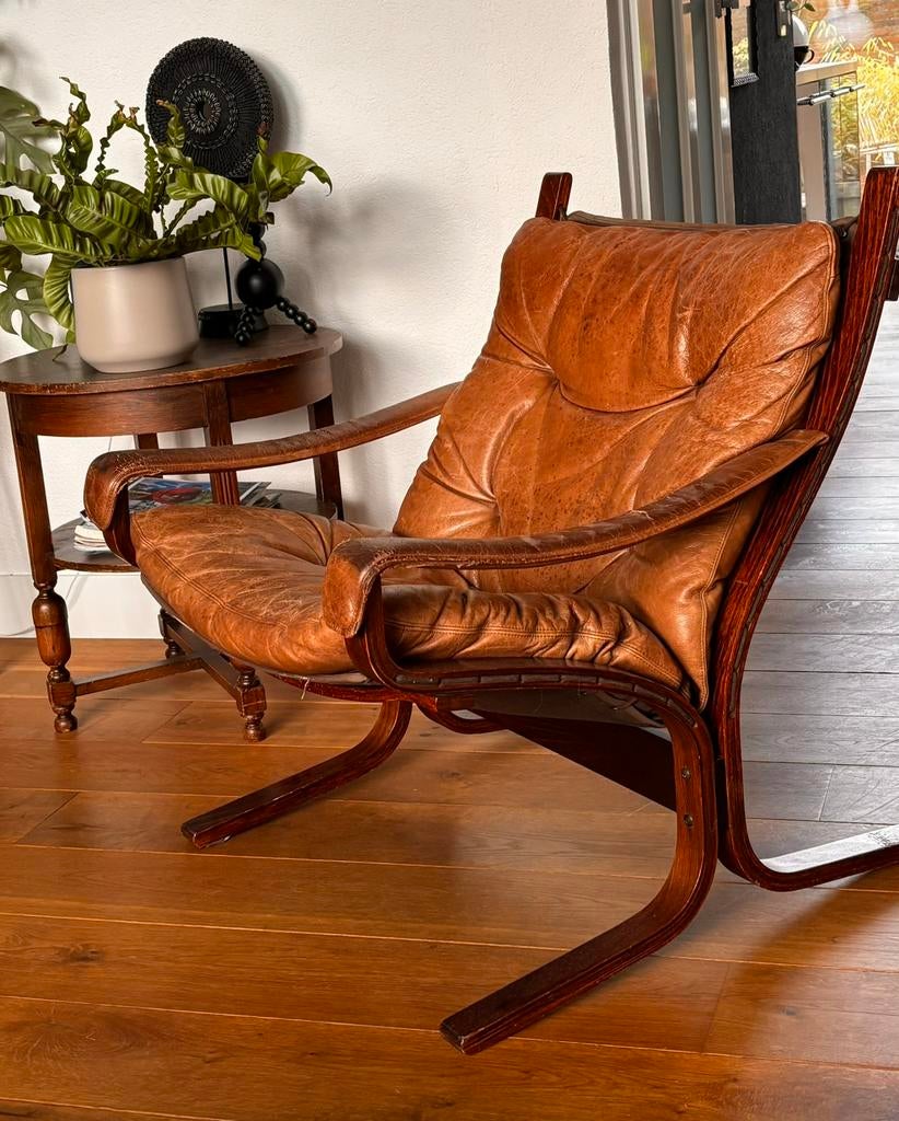 Vintage originele Siesta lounge chair, Westnofa Norway, 1970, Ophalen, Gebruikt, Vintage, 75 tot 100 cm