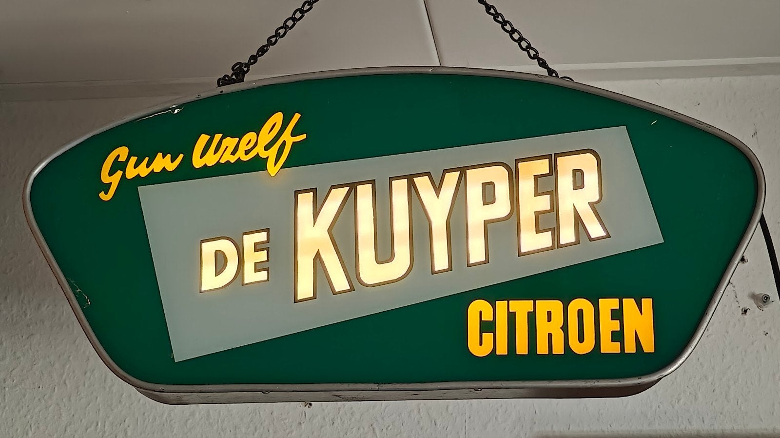 Oude lichtreclame De Kuyper citroen jenever, Ophalen of Verzenden, Winkel, Super of Benzinepomp, Zegels, Bonnen of Punten