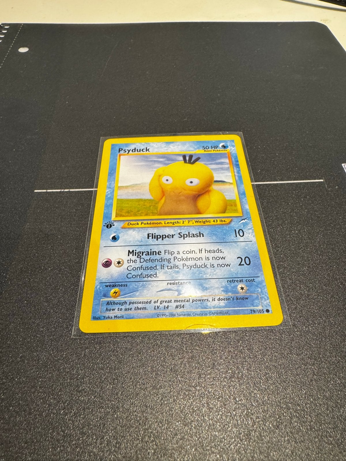 Psyduck Pokémon Kaart 79/105 - Neo Destiny, Ophalen of Verzenden, Gebruikt, Losse kaart