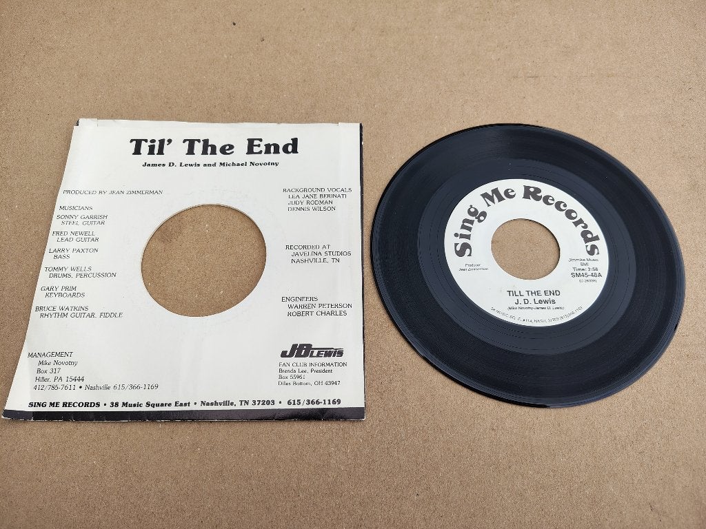 Single: James D. Lewis - Til The End (1974) USA, Verzenden, Gebruikt, 7 inch, Pop