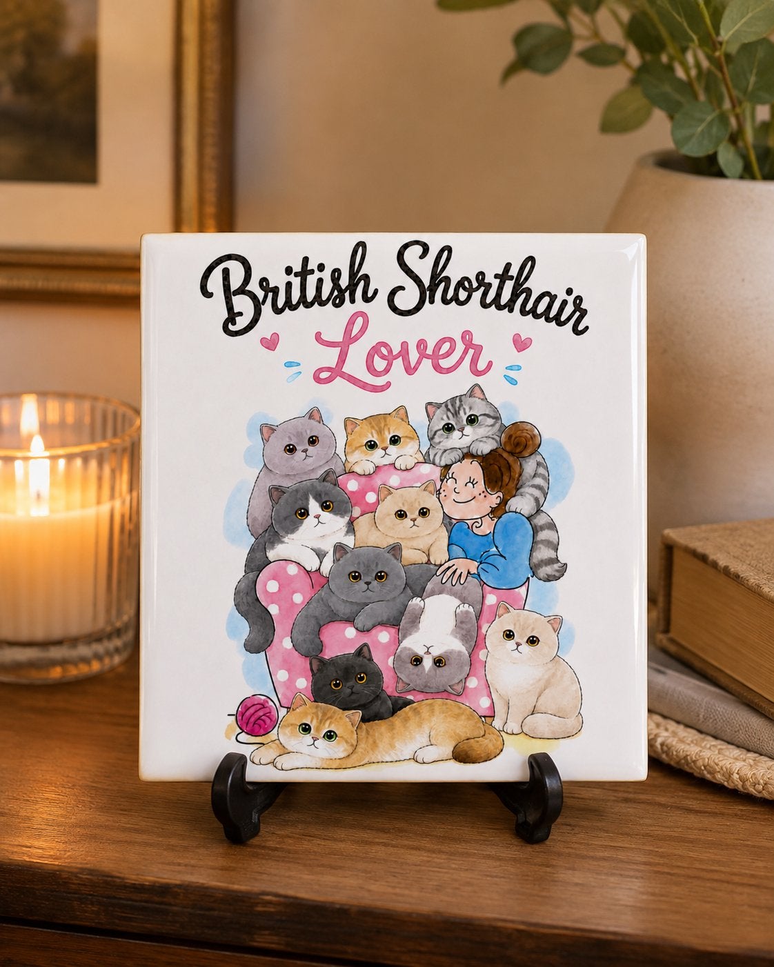 British Shorthair Lover - Brits Korthaar Blond stijl tegel, Verzenden, Nieuw