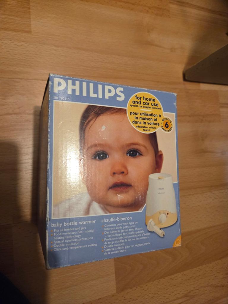 Philips Baby flessenwarmer met auto adapter NIEUW!! In doos, Ophalen of Verzenden, Nieuw, Flessen- of potjesverwarmer