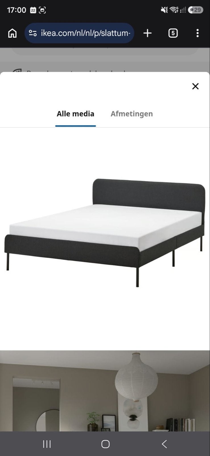 Zo goed als nieuw bed, gekocht in 2023, Huis en Inrichting, Ophalen, Zwart, Tweepersoons, Zo goed als nieuw