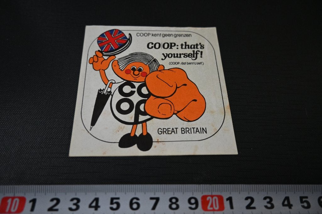 sticker Supermarkt COOP kent geen grenzen GREAT BRITAIN, Ophalen of Verzenden, Zo goed als nieuw