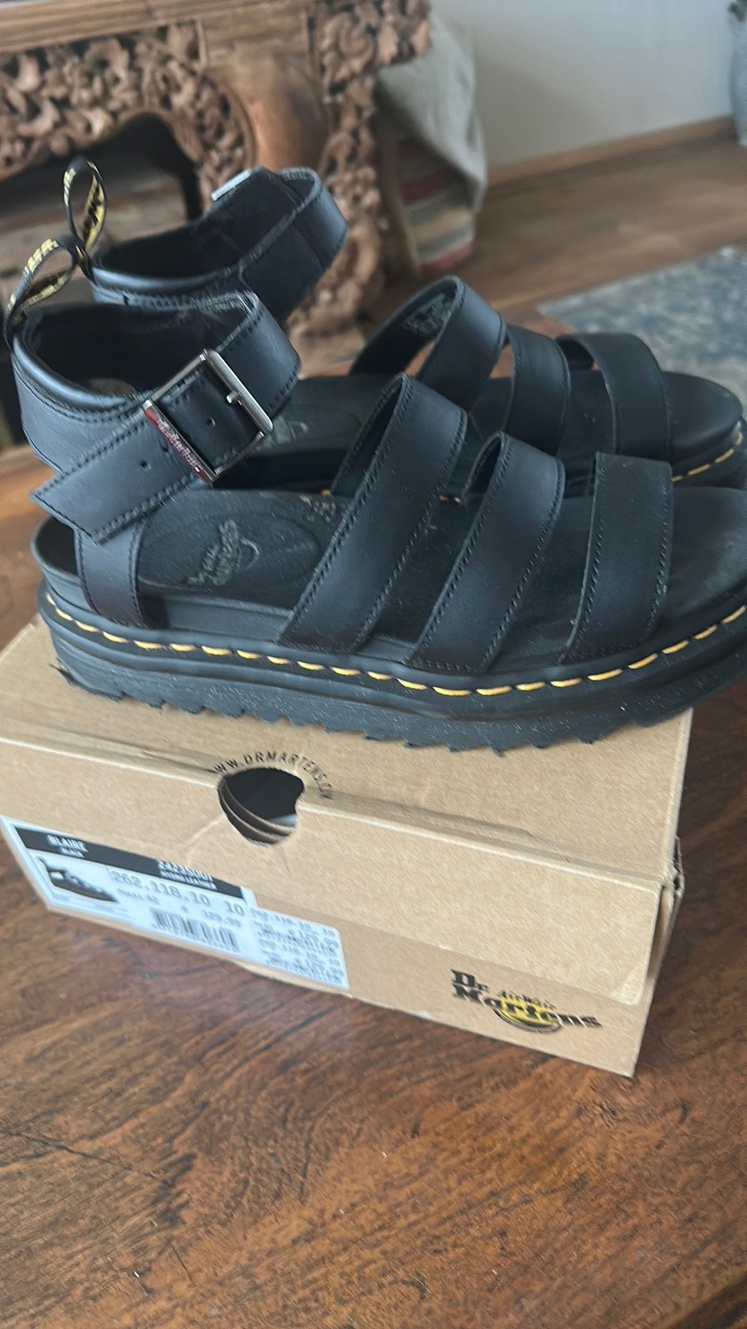 Dr.Martens sandalen 42, Ophalen of Verzenden, Zo goed als nieuw, Zwart, Sandalen of Muiltjes