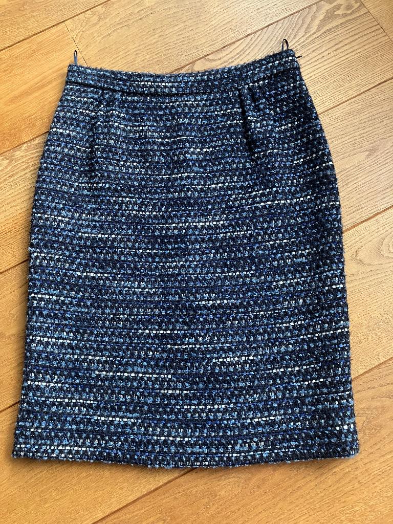 Moschino rok / kokerrok, z.g.a.n. Maat 38/40 M, Kleding | Dames, Maat 38/40 (M), Blauw, Zo goed als nieuw, Knielengte
