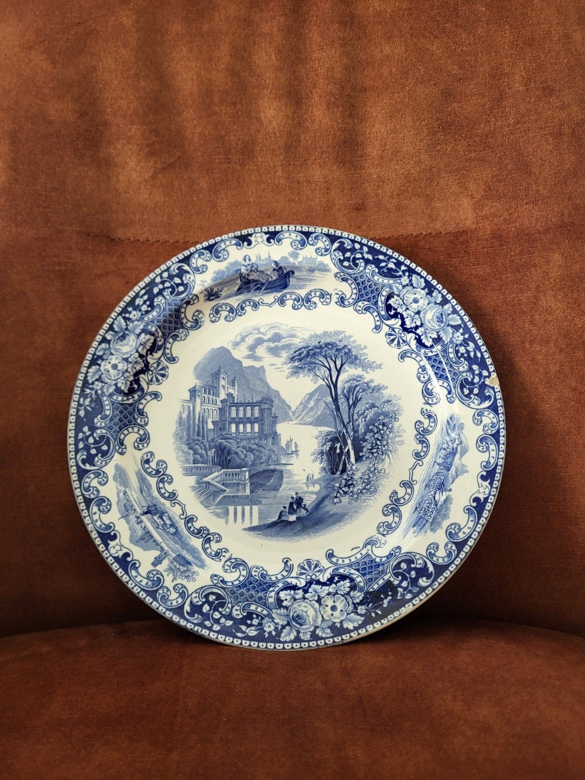 Antiek Tripoli PR 9 bord - 25 cm doorsnede, Antiek en Kunst, Ophalen of Verzenden