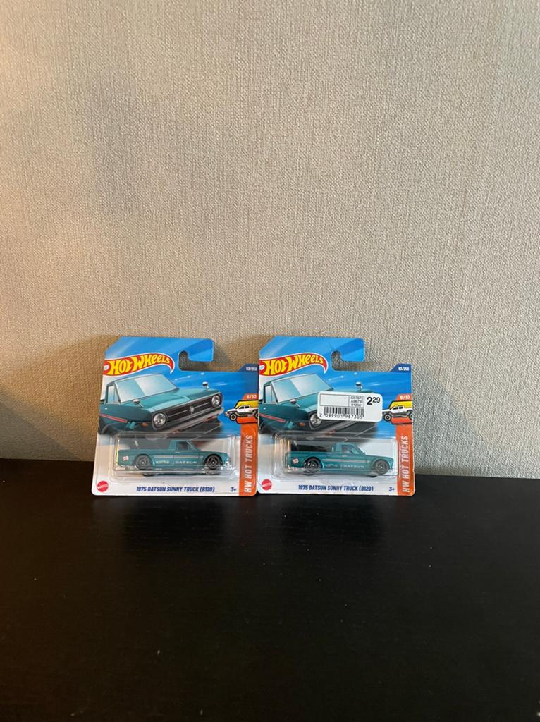 2x hotwheel datsun sunny, Ophalen of Verzenden, Zo goed als nieuw