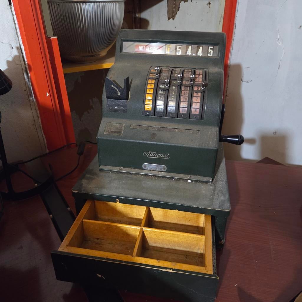 Prachtige Antieke National (NCR) Kassa uit 1949 – Industrial, Antiek en Kunst, Antiek | Kantoor en Zakelijk, Ophalen