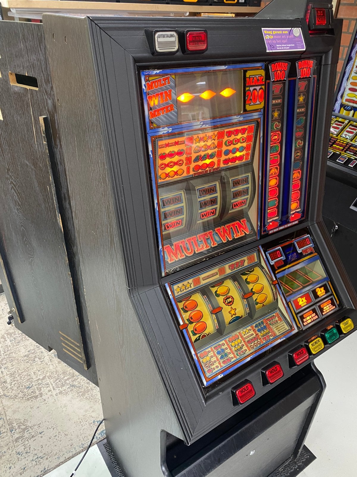 Nette Multi Win €375,-, Verzamelen, Automaten | Gokkasten en Fruitautomaten, Gulden, Ophalen, Zo goed als nieuw, Met sleutels