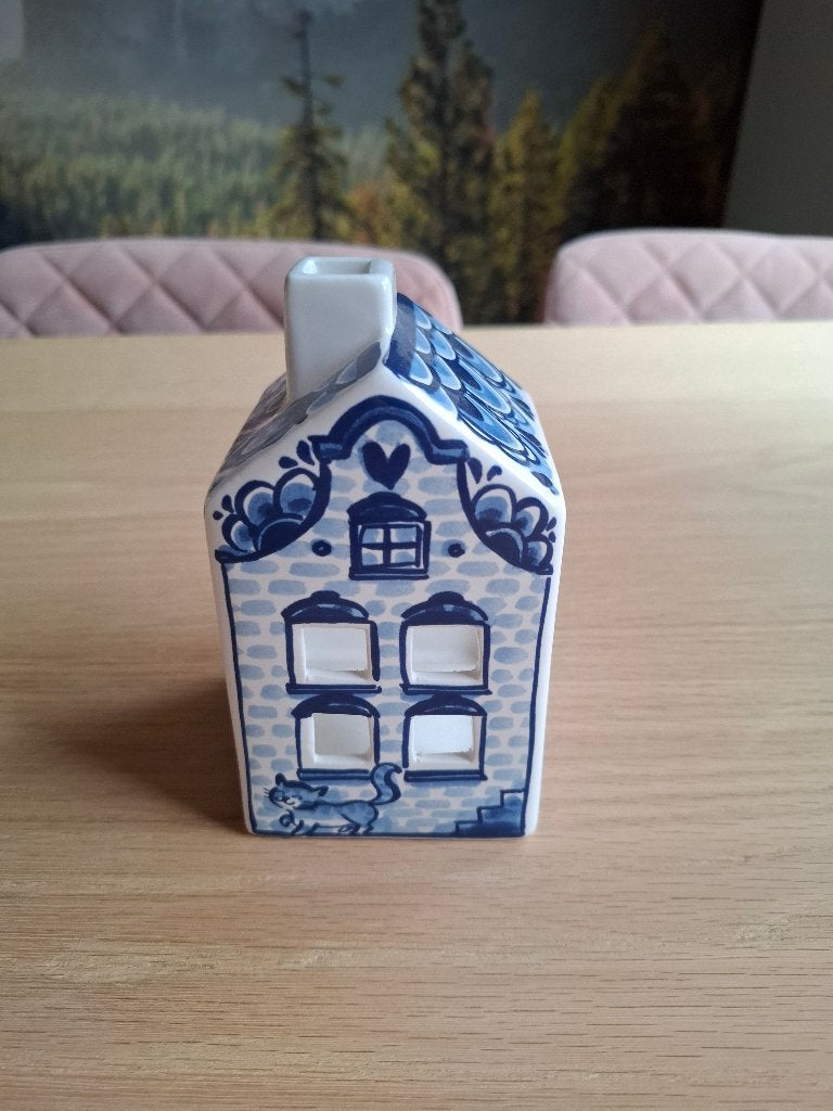Blond Amsterdam Theelichthuisje Delfts Blond, Huis en Inrichting, Overige typen, Ophalen of Verzenden, Zo goed als nieuw, Aardewerk