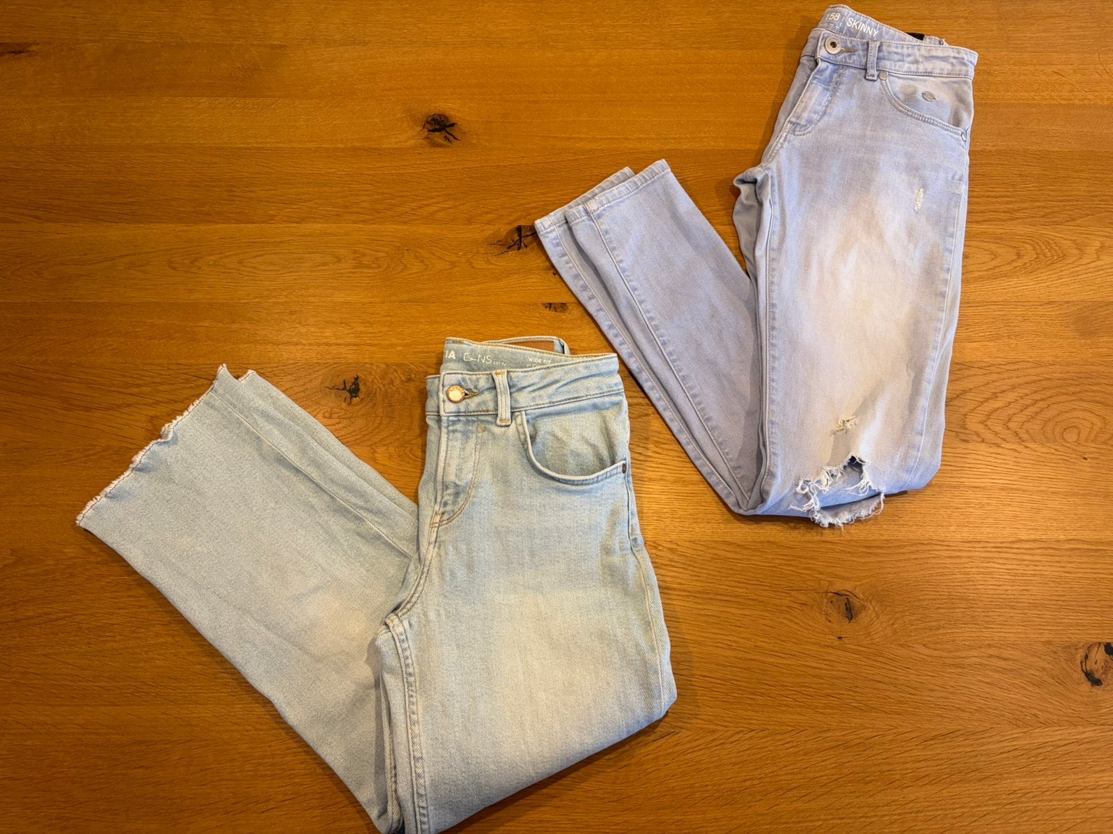 Garcia en Jill jeans maat 158, lichtblauw, wide leg & skinny, Kinderen en Baby's, Kinderkleding | Maat 158, Ophalen of Verzenden