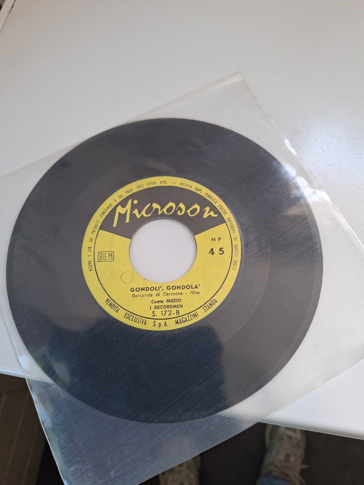Vintage Microsound 45 toeren - Gondoli, Gondola / Addi, Gebruikt, 7 inch, Ophalen of Verzenden, EP