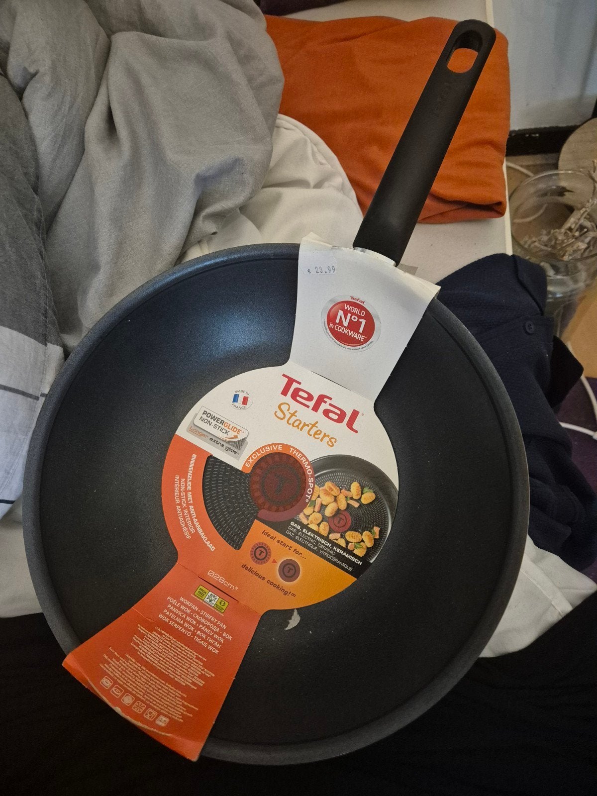 Tefal Starters Wokpan - Nieuw, 28cm met antiaanbaklaag, Ophalen, Nieuw, Koekenpan, Tefal