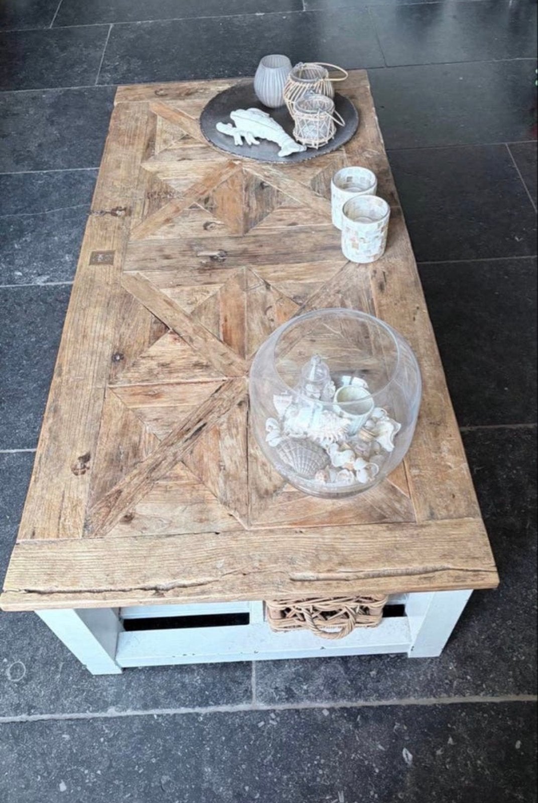 Riviera Maison Salontafel - Landelijke Stijl, Huis en Inrichting, Tafels | Salontafels, Ophalen, 50 – 75, Gebruikt, 100 tot 150 cm
