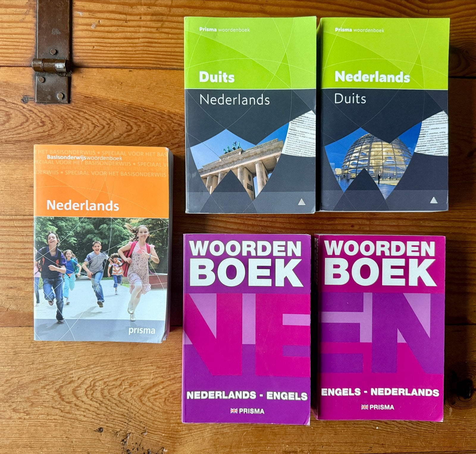 Woordenboeken: Nederlands, Duits-Nederlands, Engels-Nederlan, Ophalen of Verzenden, Gelezen, Prisma of Spectrum, Nederlands