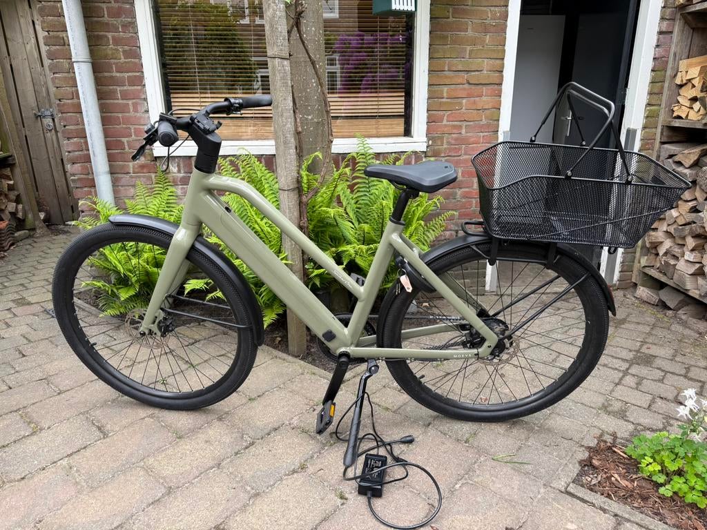 Moevs e- bike second one groen, Fietsen en Brommers, Elektrische fietsen, Zo goed als nieuw, 59 cm of meer, 50 km per accu of meer
