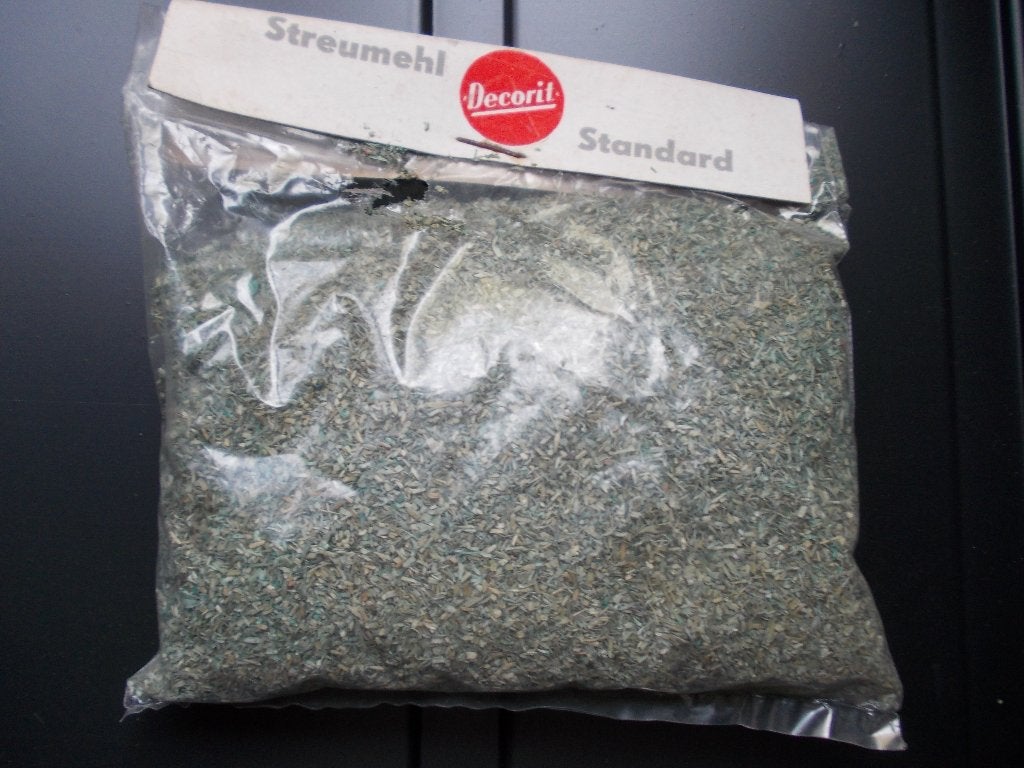 Fijn strooimateriaal / gras/bladeren Decorit vaal-groen 75gr, Overige merken, Natuur, Gelijkstroom of Wisselstroom, Nieuw