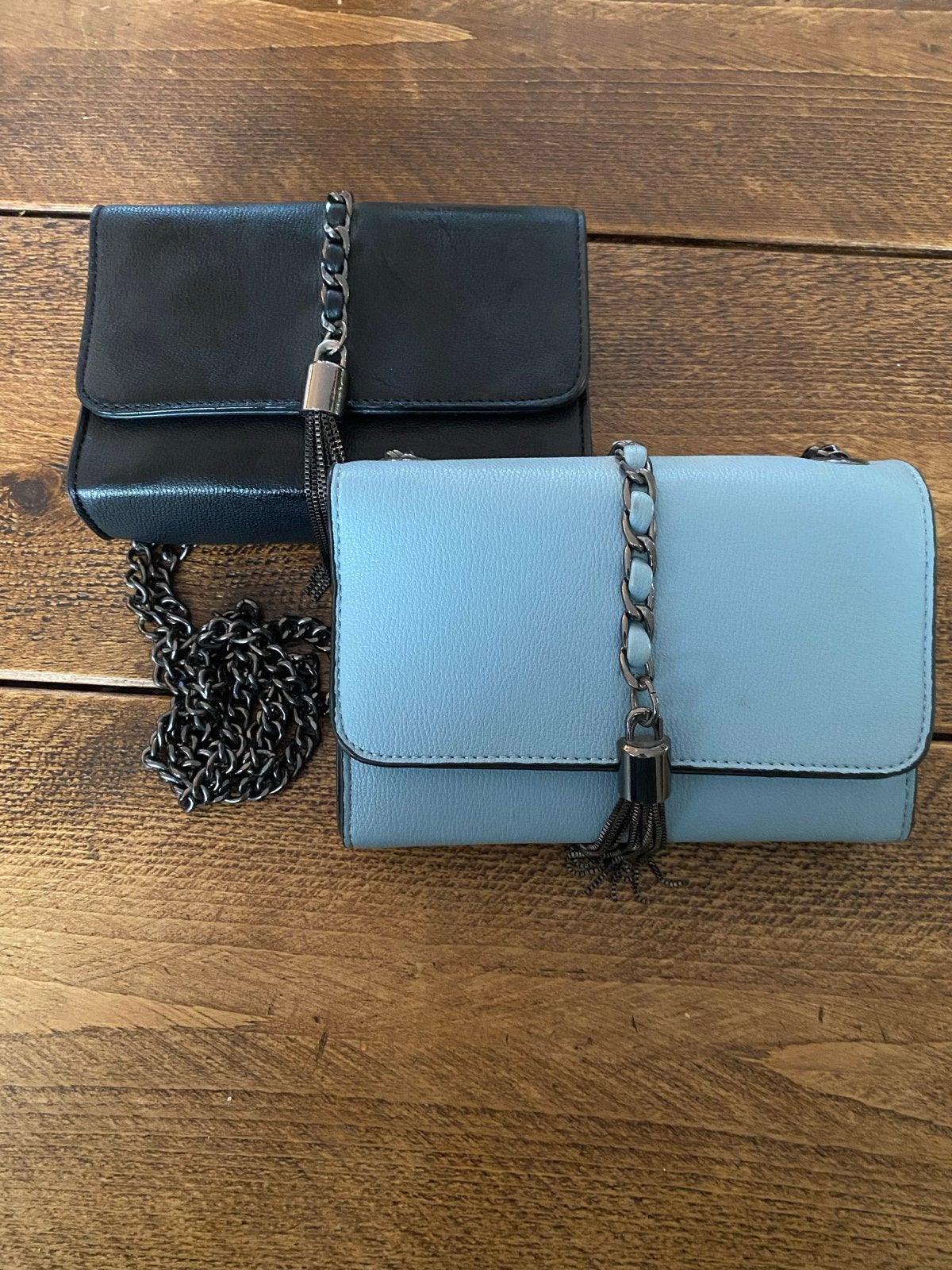Charm schoudertasjes - Zwart en Lichtblauw (ook apart), Sieraden, Tassen en Uiterlijk, Ophalen of Verzenden, Zo goed als nieuw