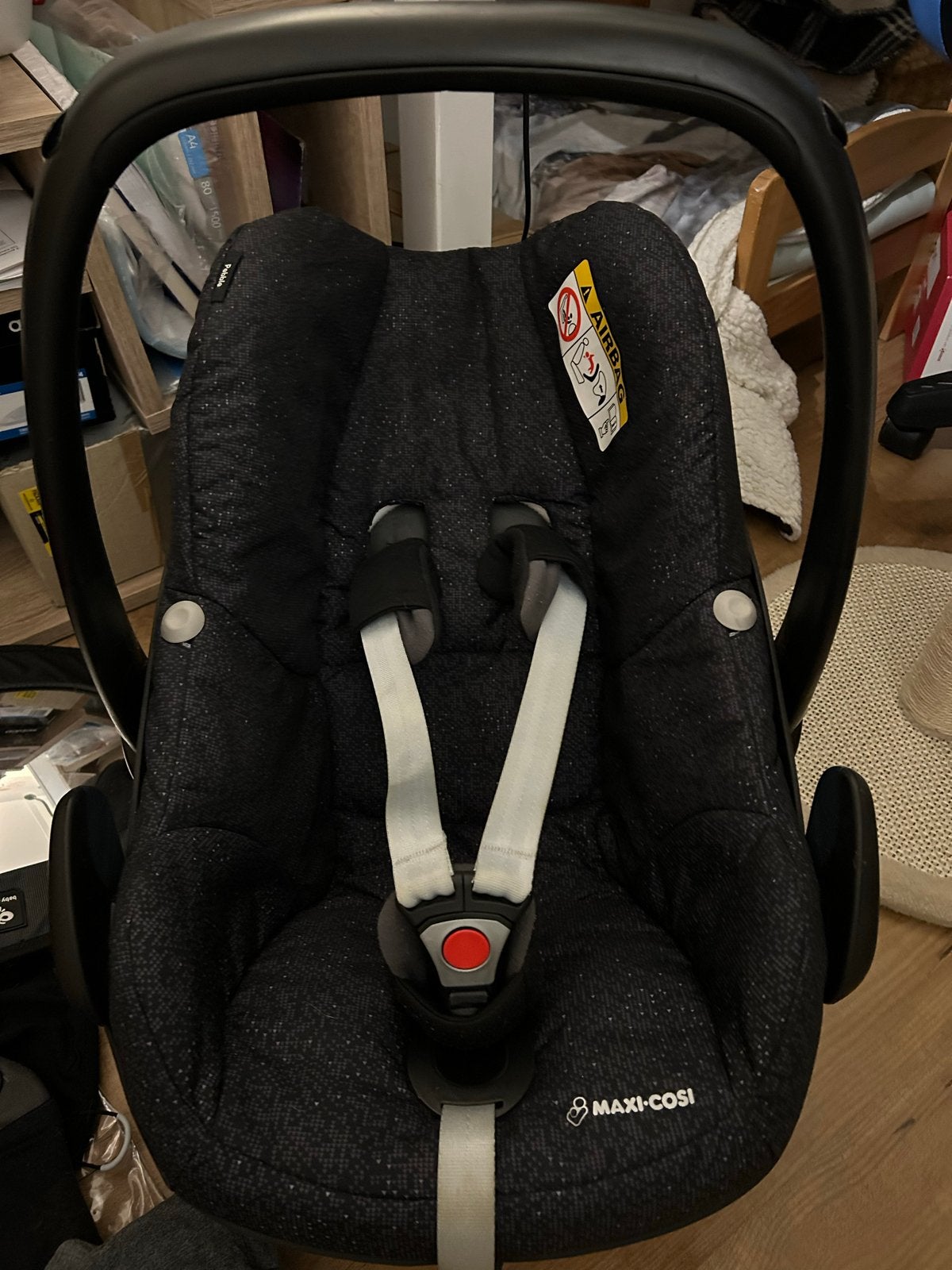 Maxi-Cosi Pebble autostoel met Isofix base en accessoires, Autogordel of Isofix, Gebruikt, 0 t/m 13 kg, Maxi-Cosi
