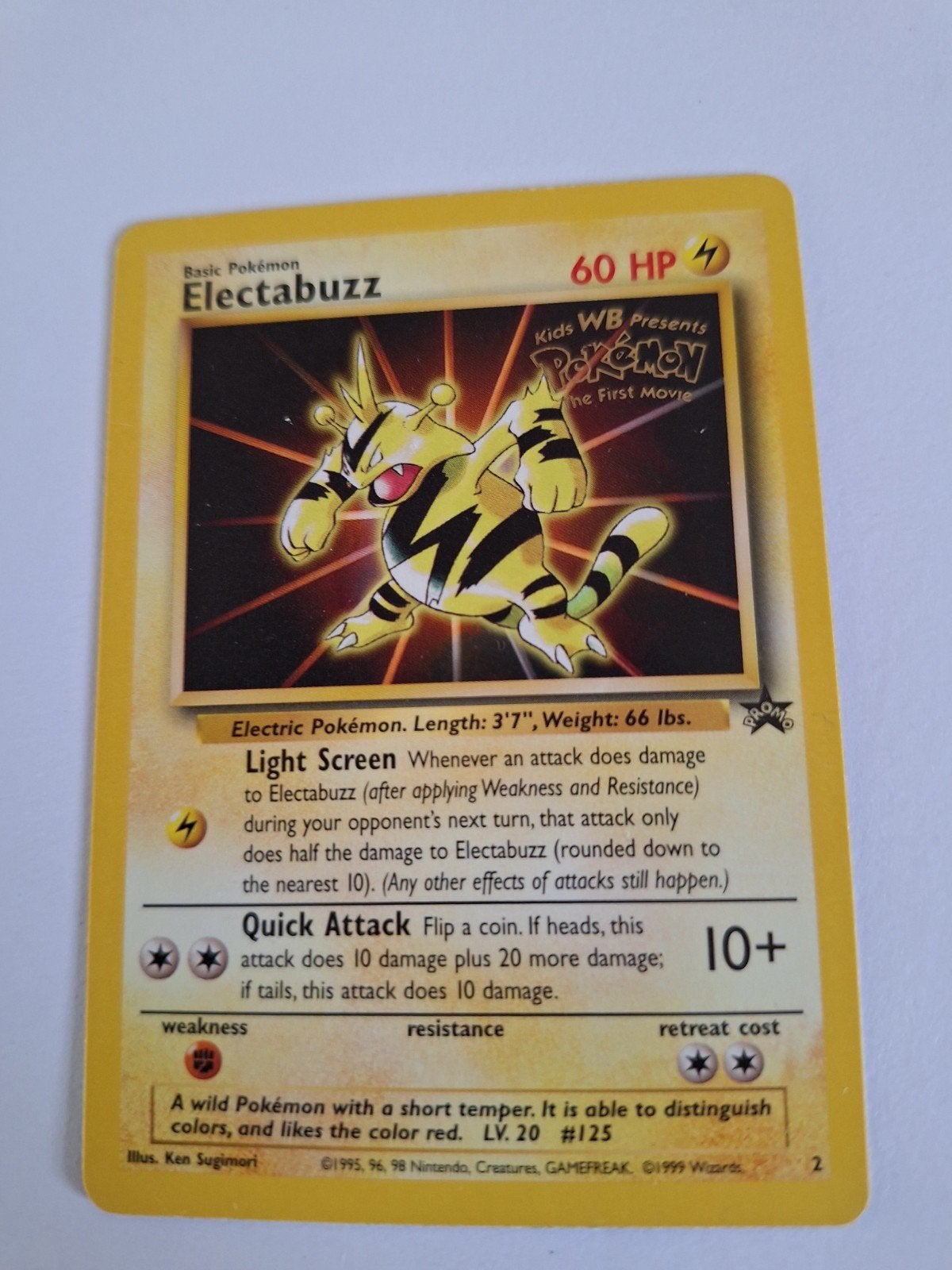 Pokémon Electabuzz Kaart - Kids WB Presents The First Movie, Verzenden, Gebruikt, Losse kaart