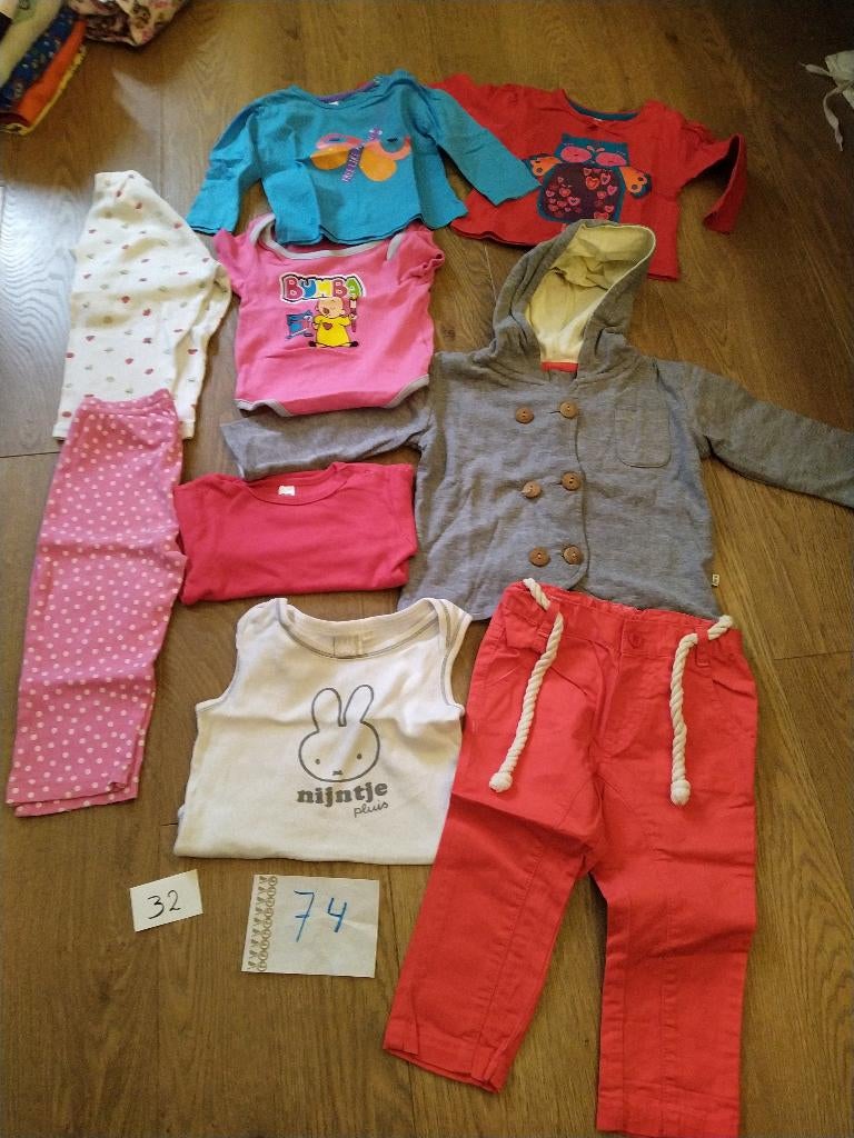 32 - Babykleding pakket meisje - maat 74, Ophalen of Verzenden, Gebruikt, Maat 74