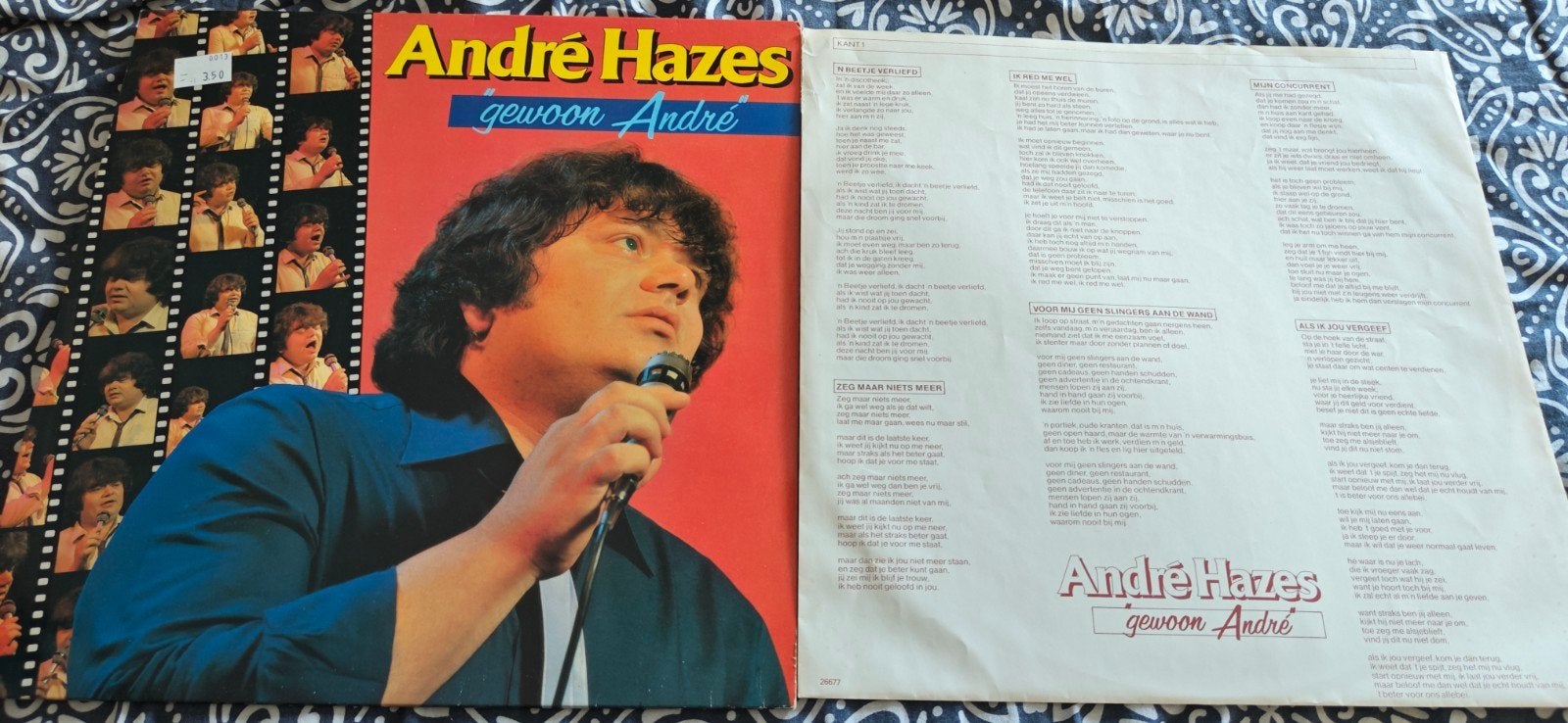 André Hazes "gewoon André" LP, Cd's en Dvd's, Vinyl | Nederlandstalig, Ophalen of Verzenden, Gebruikt, Overige formaten, Levenslied of Smartlap