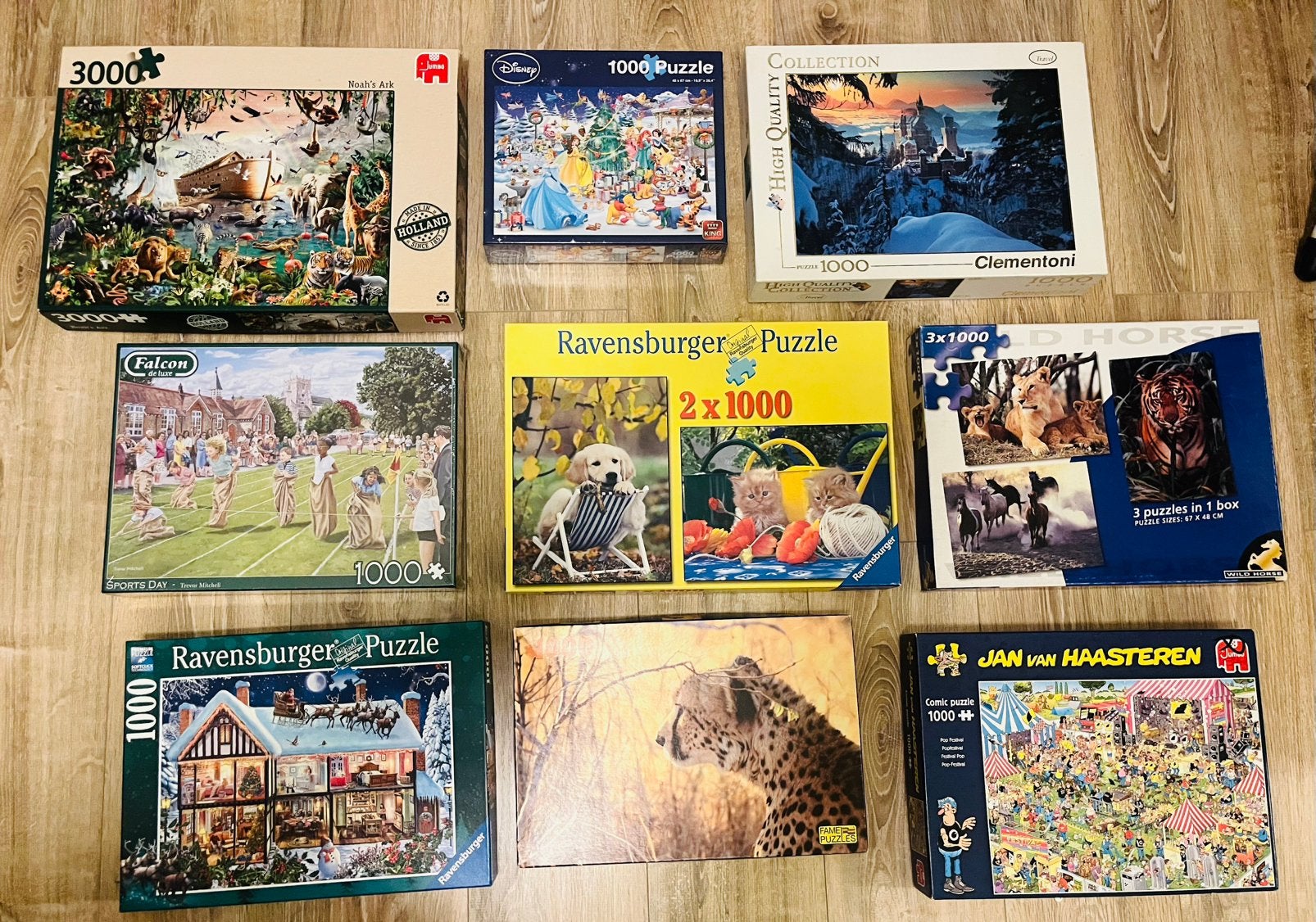 Div nieuwe en gebr. legpuzzels 12x1000, 1x3000, Ook per st, Hobby en Vrije tijd, Ophalen, 500 t/m 1500 stukjes, Zo goed als nieuw