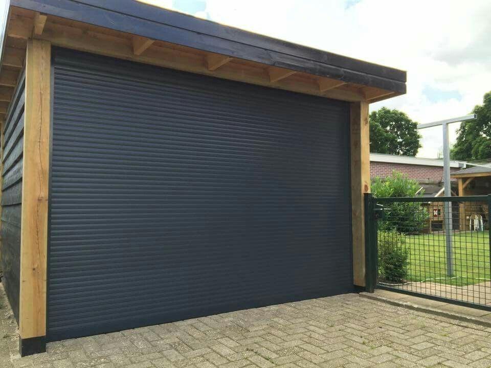 Elektrische Rolluik Garagepoort - Antraciet, Ophalen of Verzenden, Zo goed als nieuw, 200 cm of meer, Grijs
